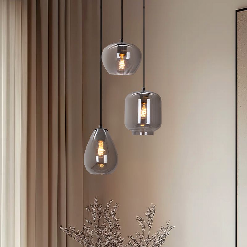 Lampada a sospensione grigia moderna, Caia Lampada a sospensione grigia moderna, Caia