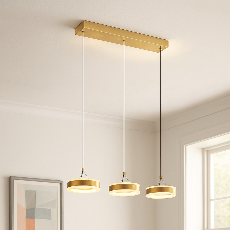 Lampada a sospensione in ottone design, Lava, 56W, 3000K LED