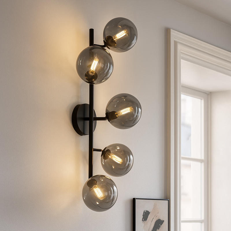 Applique da parete grigia design, Remo