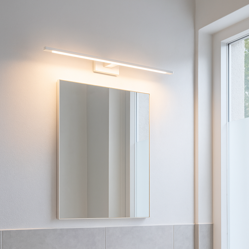 Lampada per specchio bianca moderna, Steffy, 8W, 3000K LED, IP44