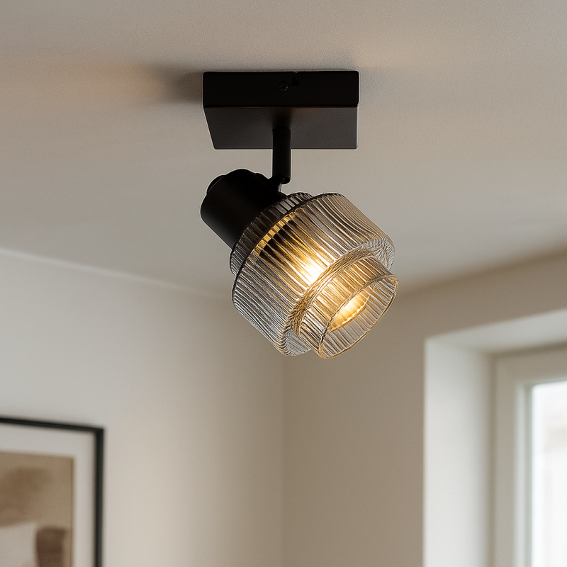 Faretto da soffitto grigio retrò, Paris