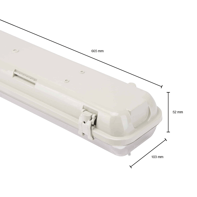 YMYNY Plafoniera Stagna Completa Di 2 Tubo Neon A Led 60cm Per Soffitto Parete Ip65 88757843