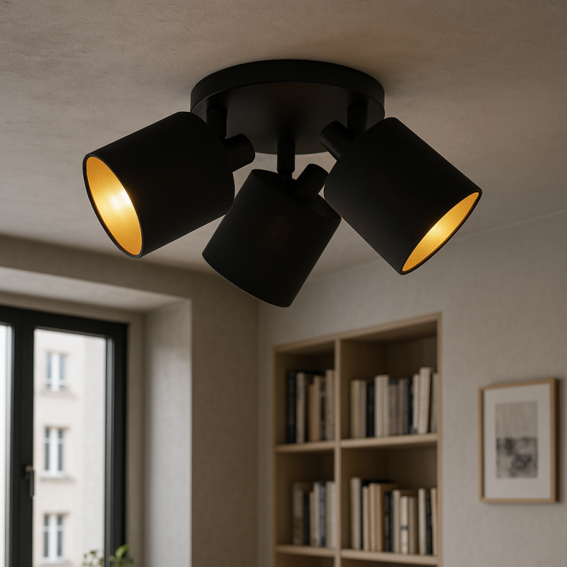 Faretto da soffitto moderno nero, Koge