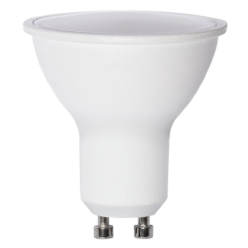 Lampadina LED GU10 4,7W, 3000K, con sensore crepuscolare