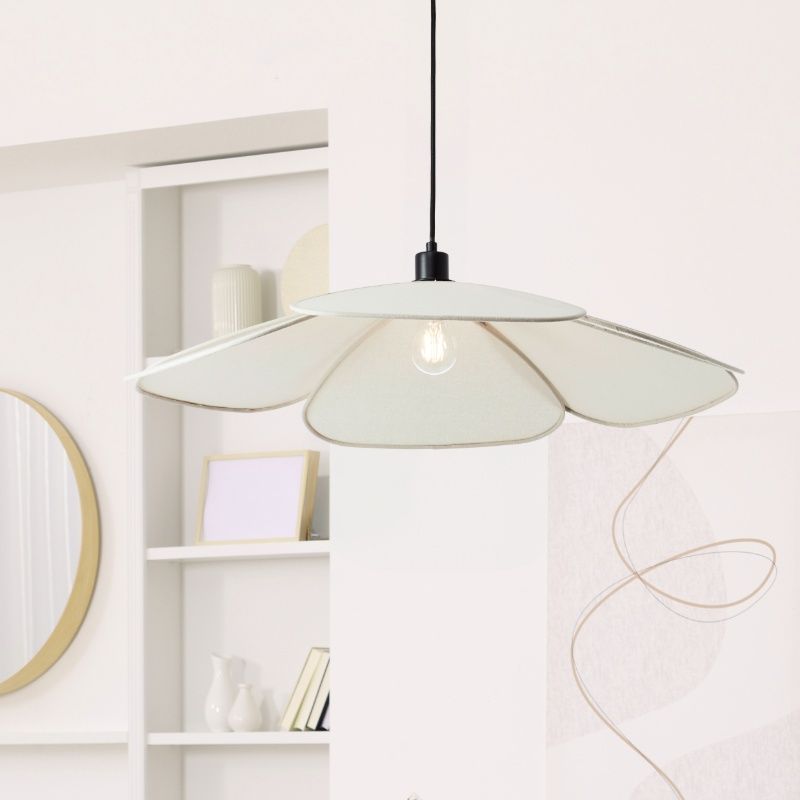 Lampada a sospensione beige rustica, Tomer