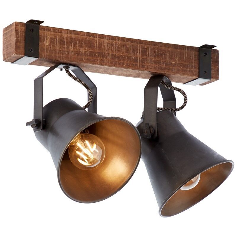 Faretto da soffitto in legno nero, Audrey