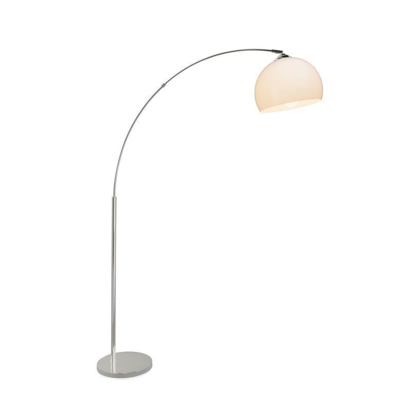 Lampada ad arco cromata moderna, Ariana, con interruttore