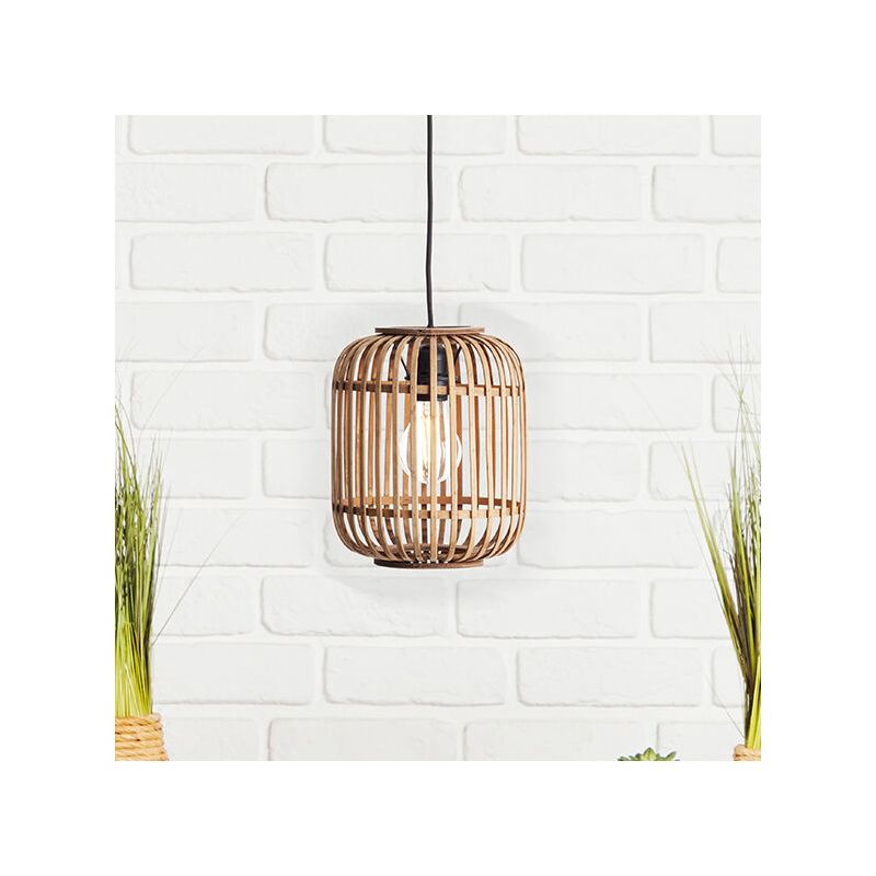 Lampada a sospensione in legno marrone, Brain Lampada a sospensione in legno marrone, Brain