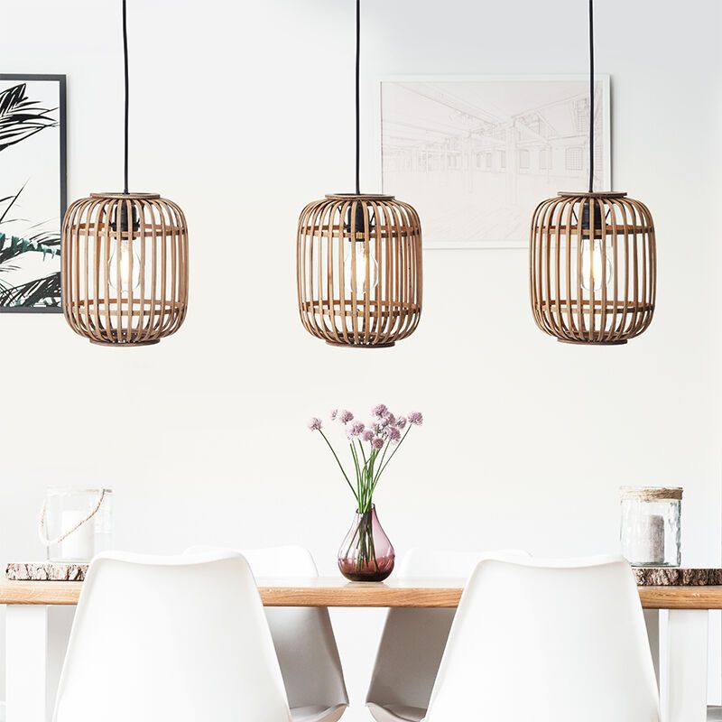 Lampada a sospensione in legno marrone, Brain Lampada a sospensione in legno marrone, Brain