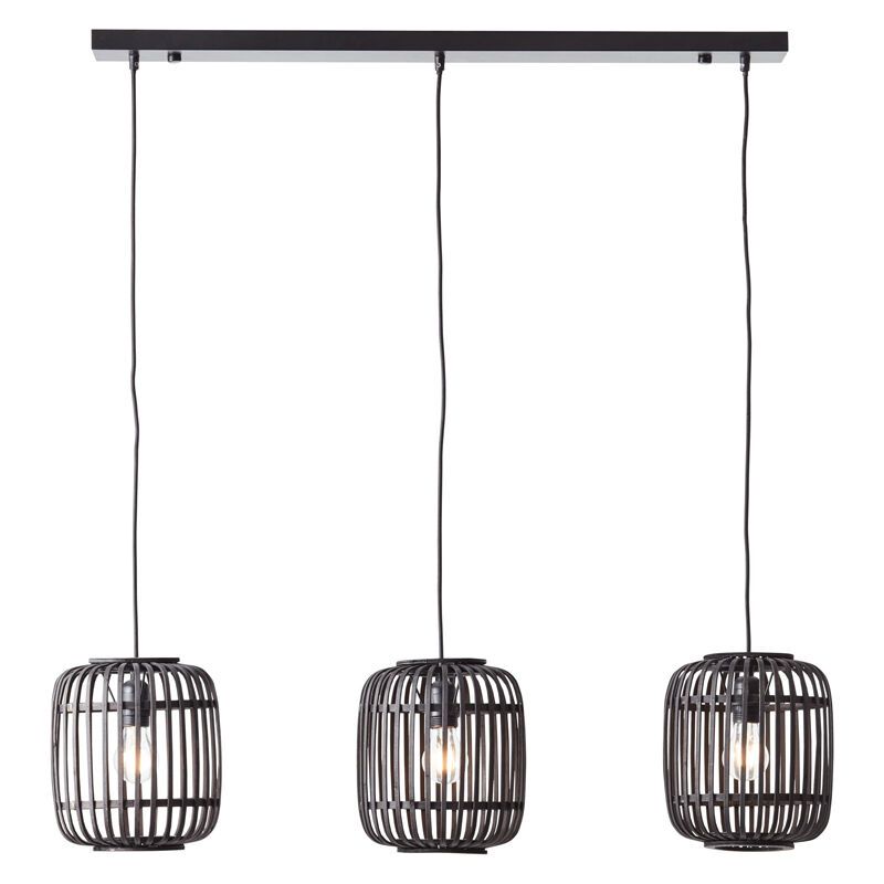 Lampada a sospensione in legno nera, Brain Lampada a sospensione in legno nera, Brain