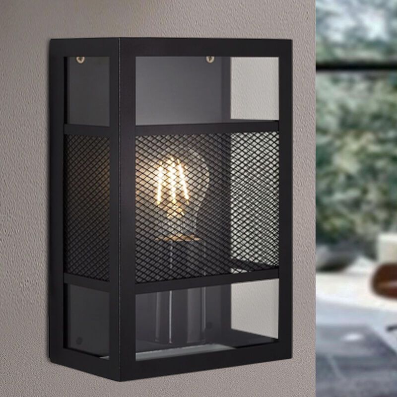 Lampada da esterno nera industriale, Ramla, IP44