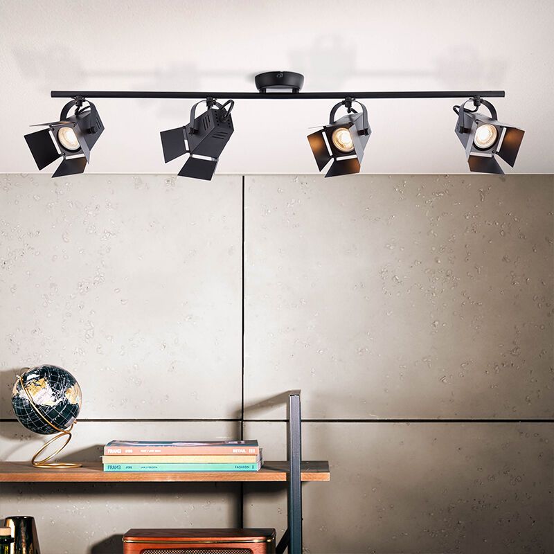 Faretto da soffitto nero industriale, Jowenna, 5W, 3000K LED
