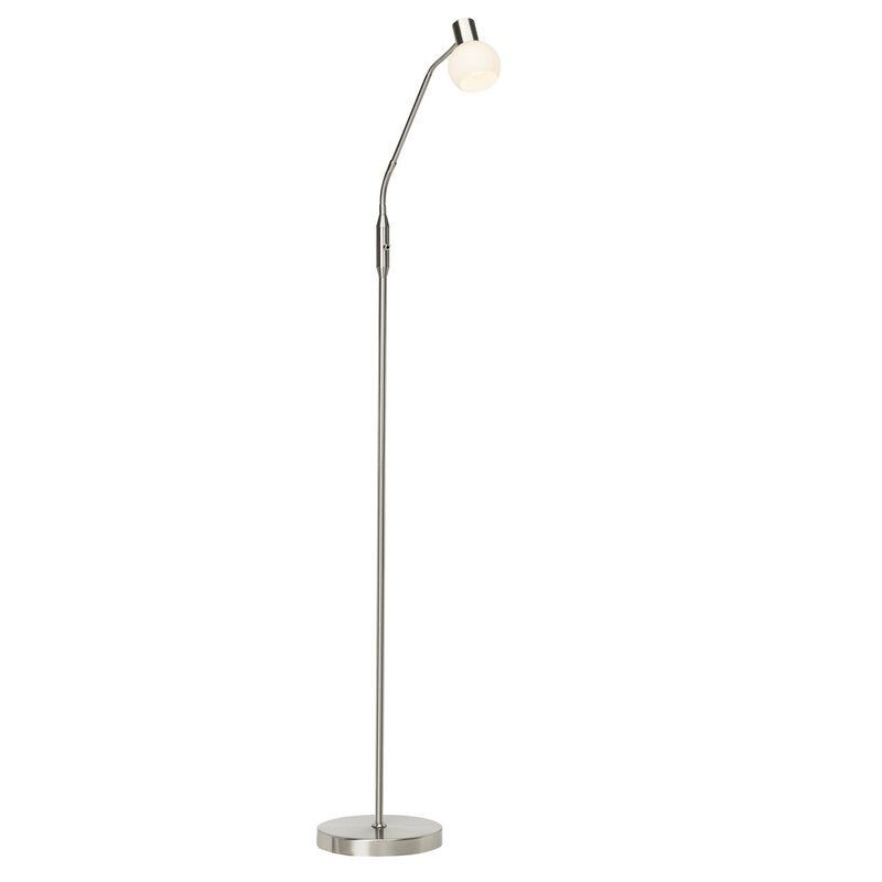 Lampada da terra cromata metallo, Jaydah, con interruttore