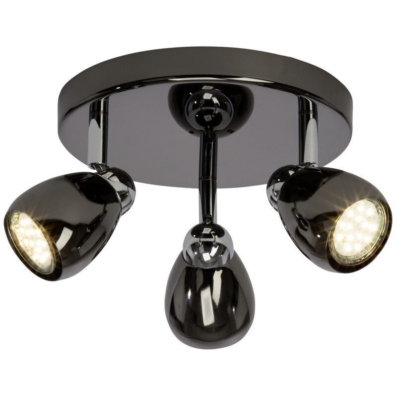 Lampada da soffitto nera metallo, Khadra, 3W, 3000K LED Lampada da soffitto nera metallo, Khadra, 3W, 3000K LED