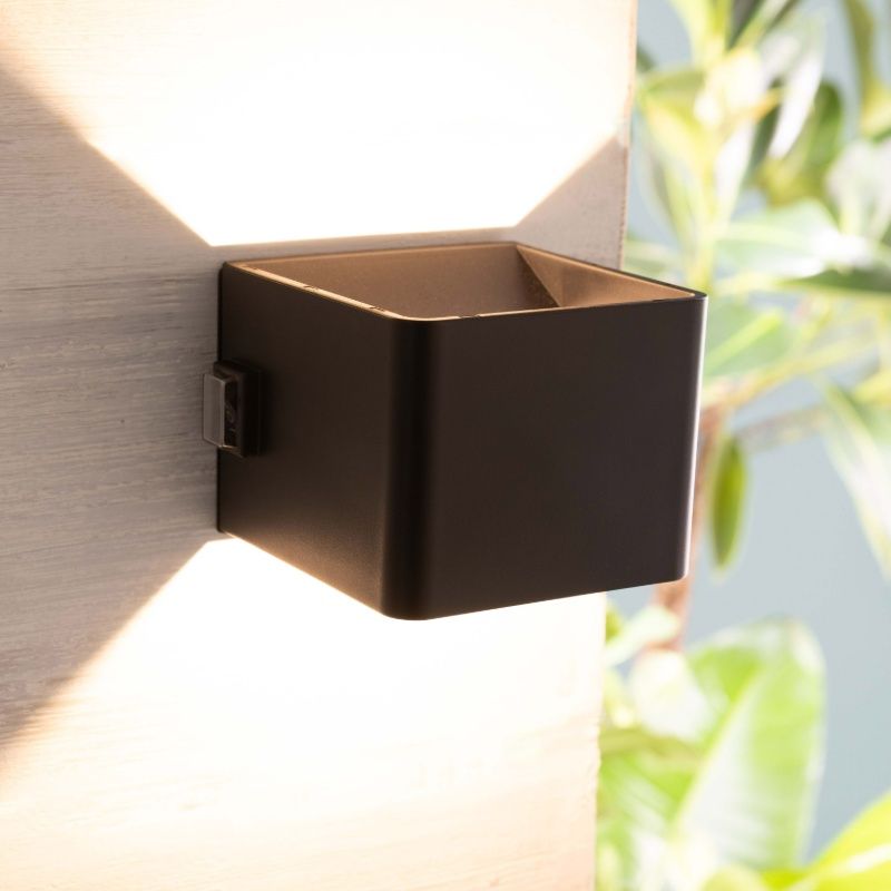 Applique ricaricabile nera moderna, Puck, 4W, 3000K LED, IP44