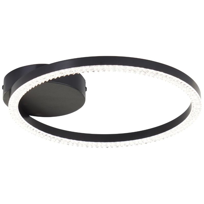 Lampada da soffitto nera design, Maladon, 12W, 4000K LED