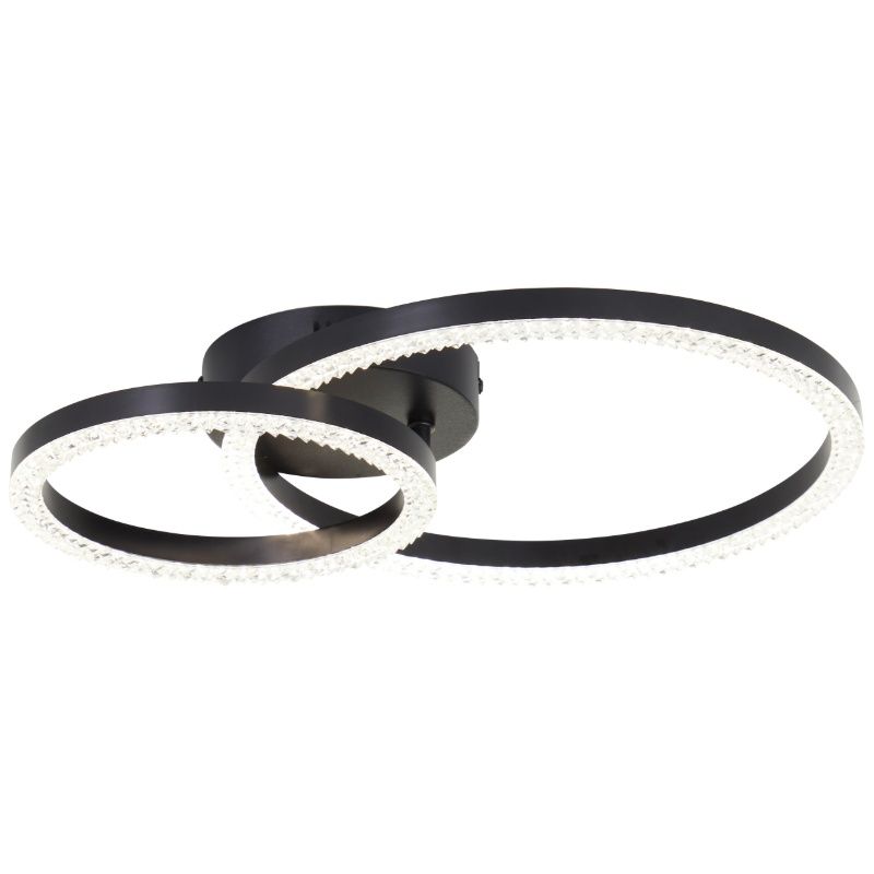 Lampada da soffitto nera design, Maladon, 20W, 4000K LED