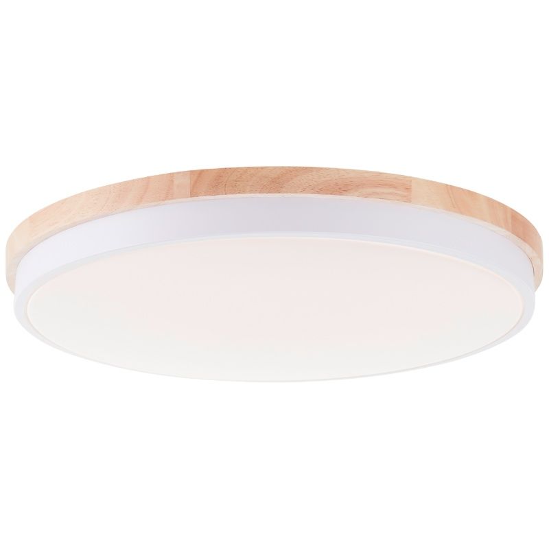 Lampada da soffitto in legno moderna, Marloes, 36W, 3000K-4000K-6500K LED, con telecomando