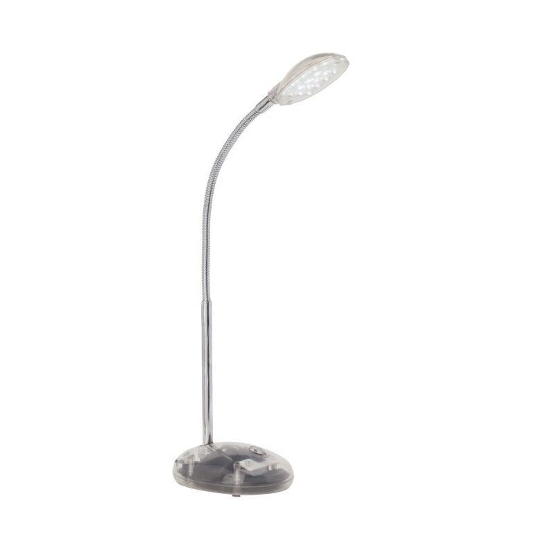 Lampada da scrivania trasparente in plastica, Marenthe, 2W, 6000K LED, con interruttore