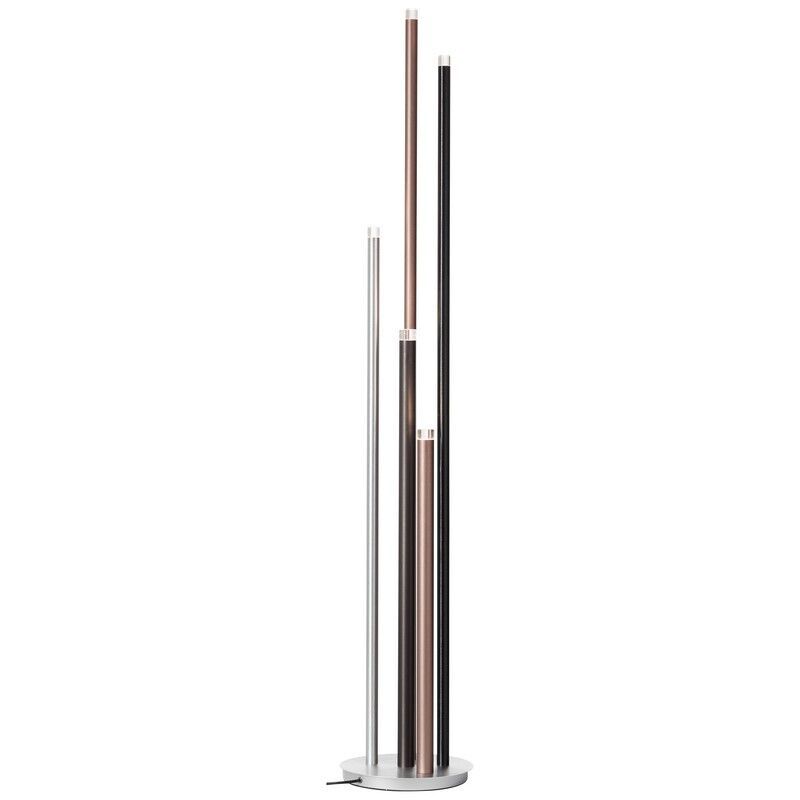 Lampada da terra argenta moderna, Olivia, 4W, 3000K LED, con interruttore