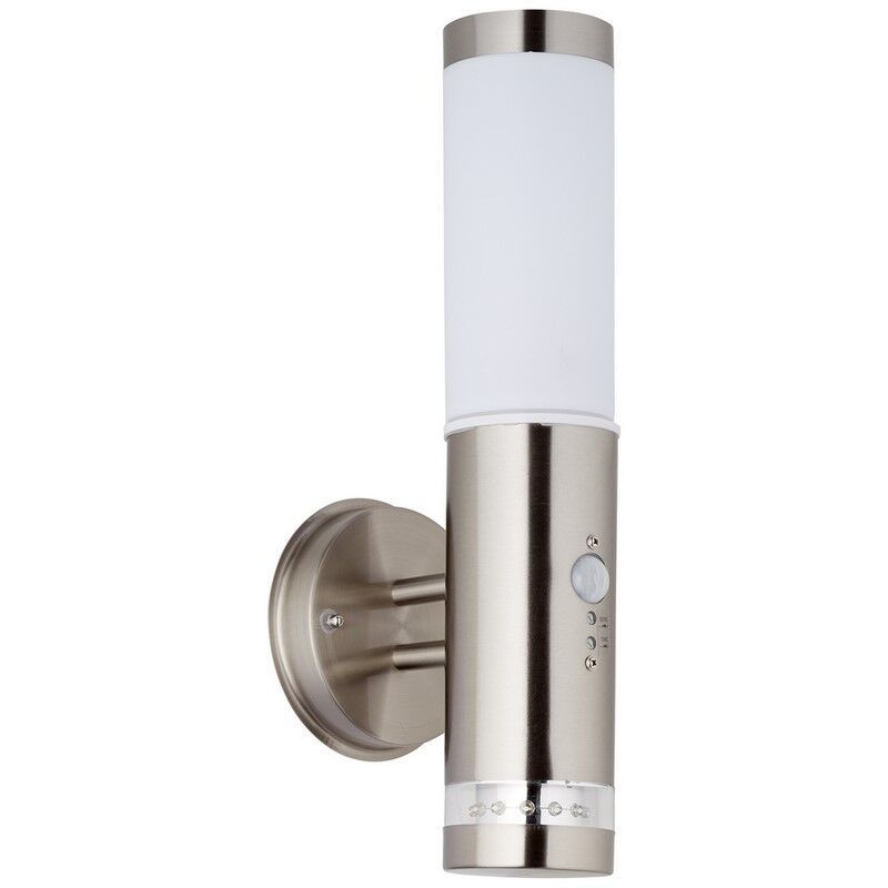 Applique da esterno con sensore di movimento cromata in plastica, Sage, 4W, 3000K LED, IP44