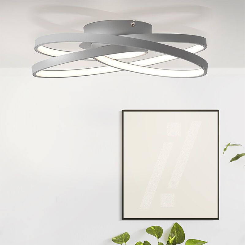 Lampada da soffitto grigia design, Milou, 40W, 3000K LED