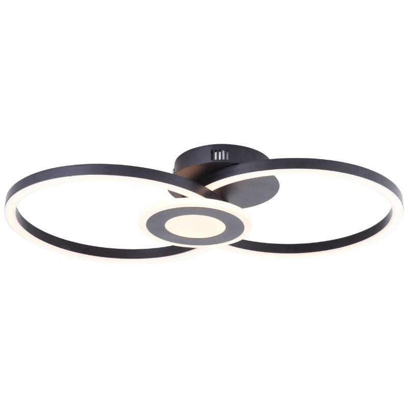 Lampada da soffitto nera design, Volkert, 24W, 3000K LED Lampada da soffitto nera design, Volkert, 24W, 3000K LED