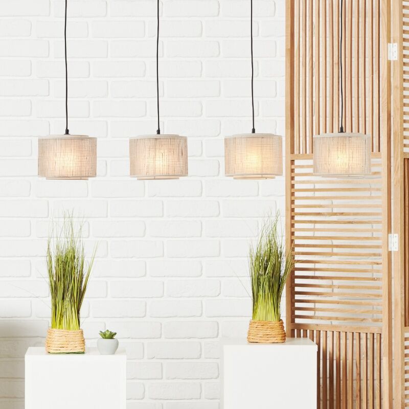 Lampada a sospensione beige rustica, Gerbert Lampada a sospensione beige rustica, Gerbert