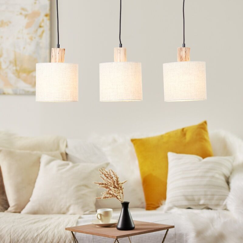 Lampada a sospensione beige rustica, Joroes
