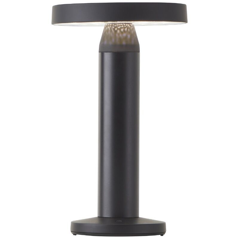 Lampada da tavolo ricaricabile nera metallo, Kubilay, 2W, 4000K LED, IP44, con interruttore Lampada da tavolo ricaricabile nera metallo, Kubilay, 2W, 4000K LED, IP44, con interruttore