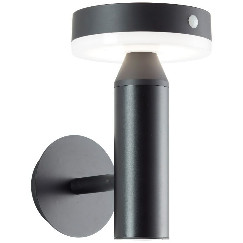 Applique da esterno solare nera metallo, Kubilay, 3W, 4000K LED, IP44