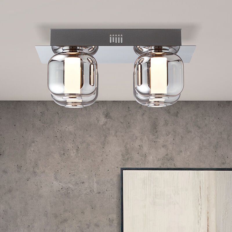 Lampada da soffitto cromata design, Emmely, 22W, 3000K LED Lampada da soffitto cromata design, Emmely, 22W, 3000K LED