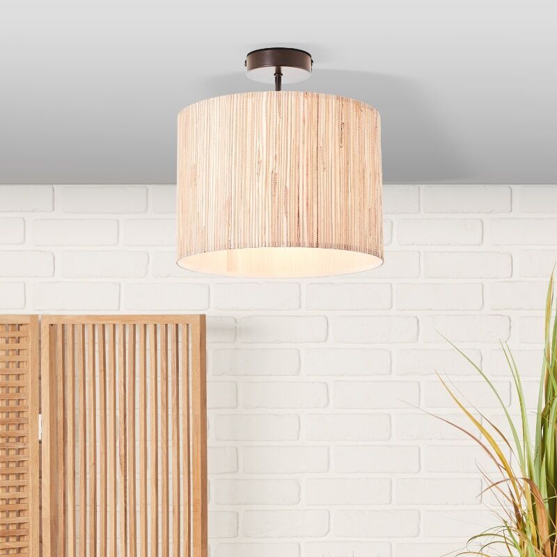 Lampada da soffitto beige rustica, Wenda