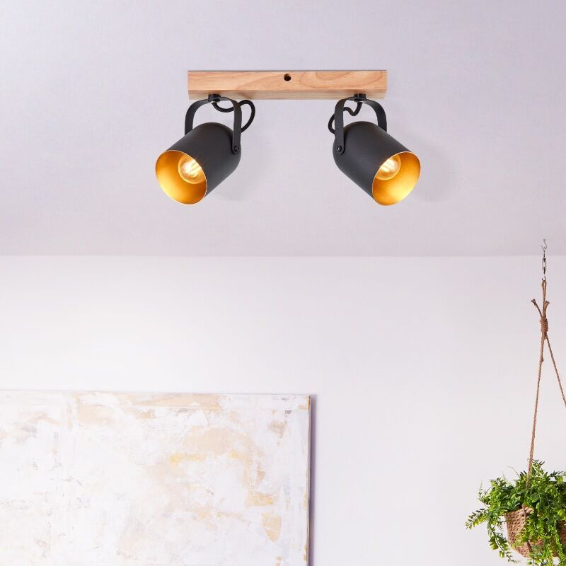 Faretto da soffitto in legno dorato, Veroniek