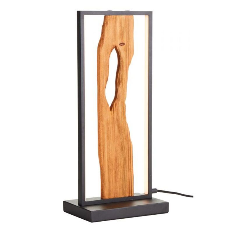 Lampada da tavolo marrone rustica, Raynor, 10W, 3000K LED, con interruttore