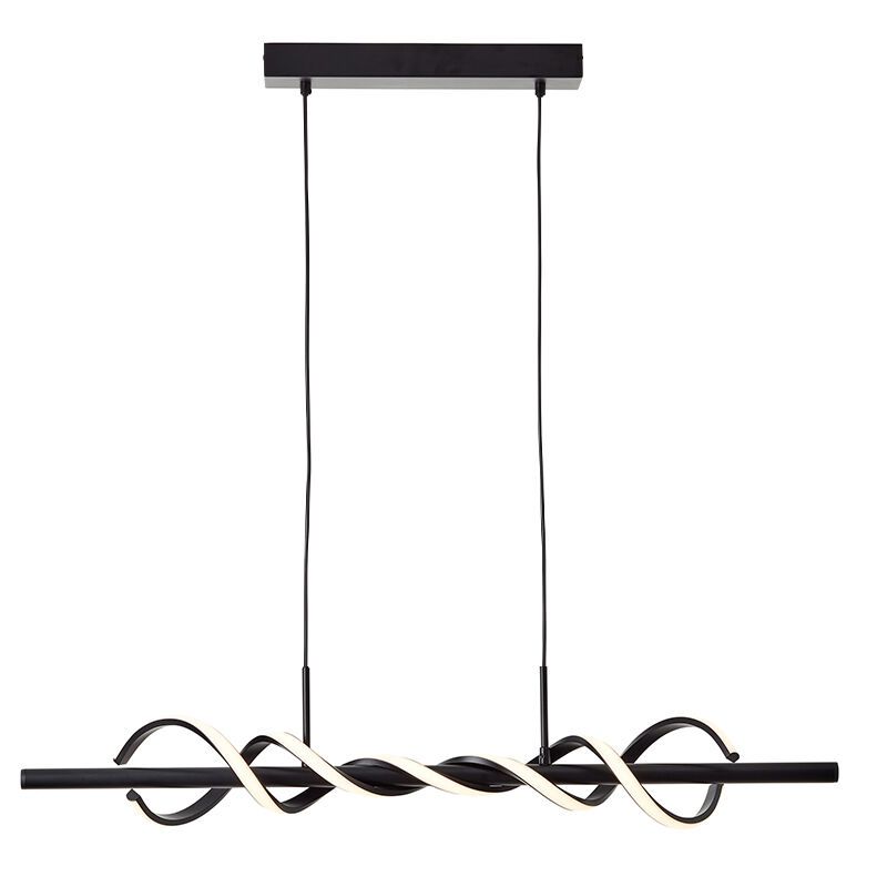 Lampada a sospensione nera moderna, Quang, 20W, 3000K LED