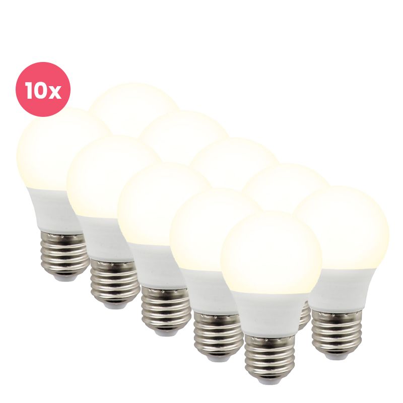 Confezione da 10 Lagiba lampadina LED E27 Bradley, P45, 3W, 4000K