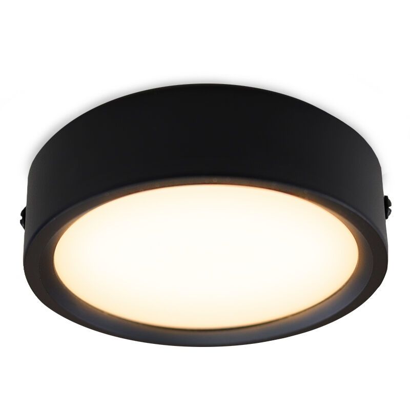 Lampada da soffitto nera in alluminio, Aletta, 5W, 3000K LED