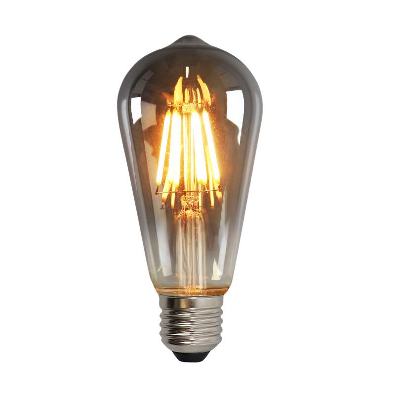 Lampadina LED Olucia E27 Edison dimmerabile, ST58, 5w, Vetro fumé, 2200k