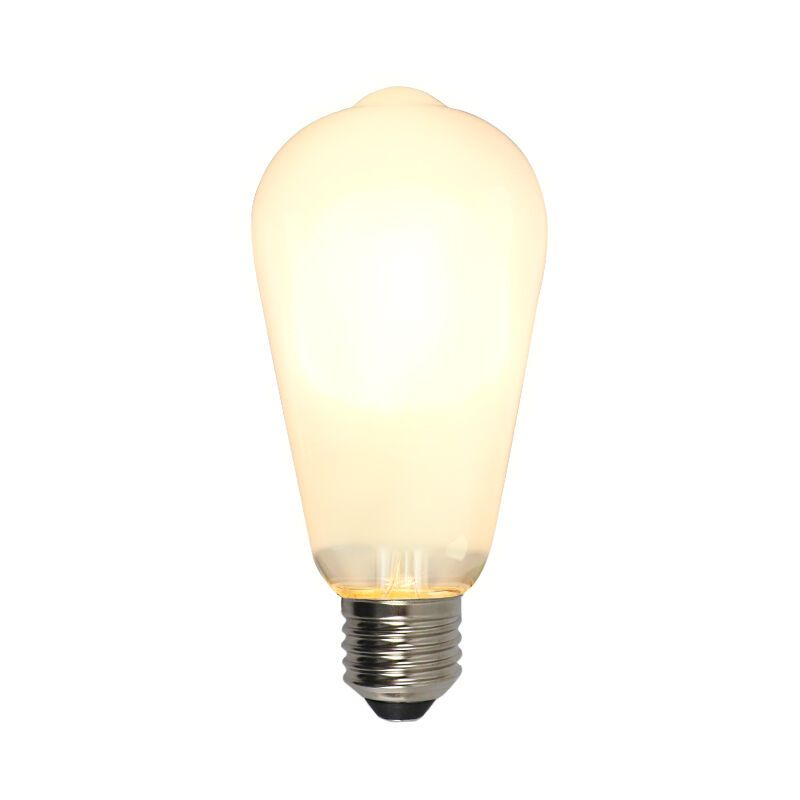 Lampadina LED Olucia E27 Edison dimmerabile, ST58, 5w, Vetro bianco, 2700k