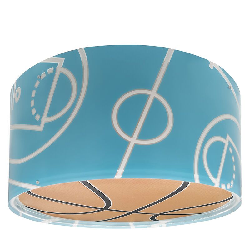 Lampada da soffitto per bambini blu in plastica, Basketball