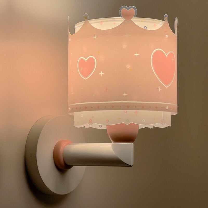 Applique da parete per bambini rosa in plastica, Queen