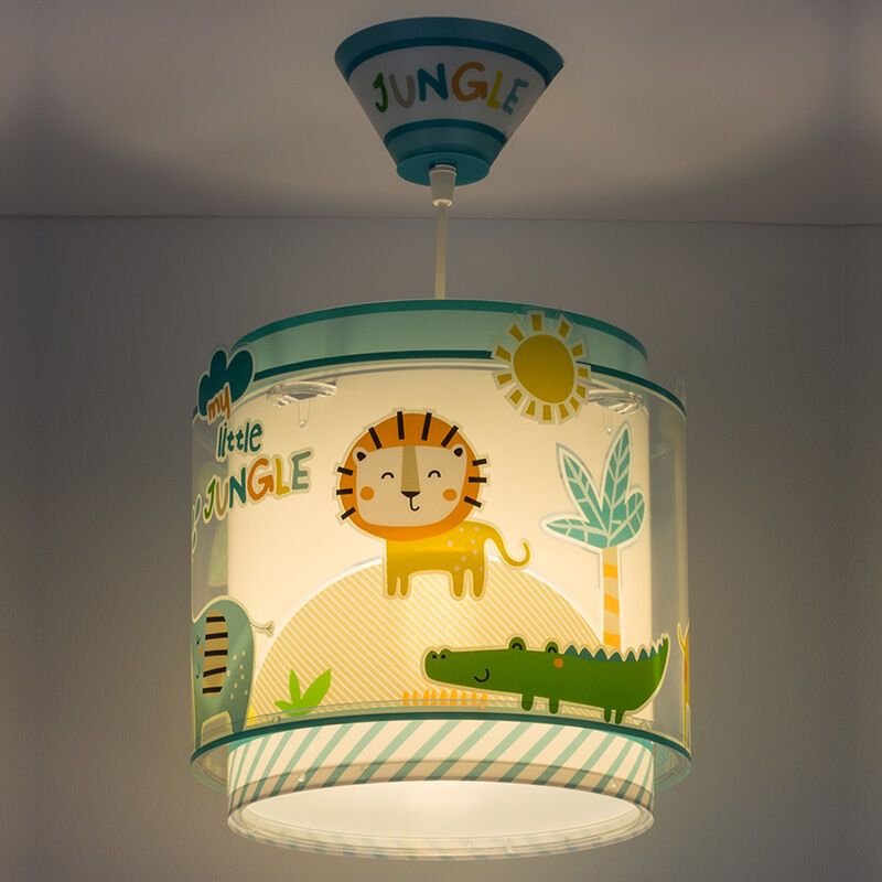 Lampada a sospensione per bambini multicolore in plastica, Jungle