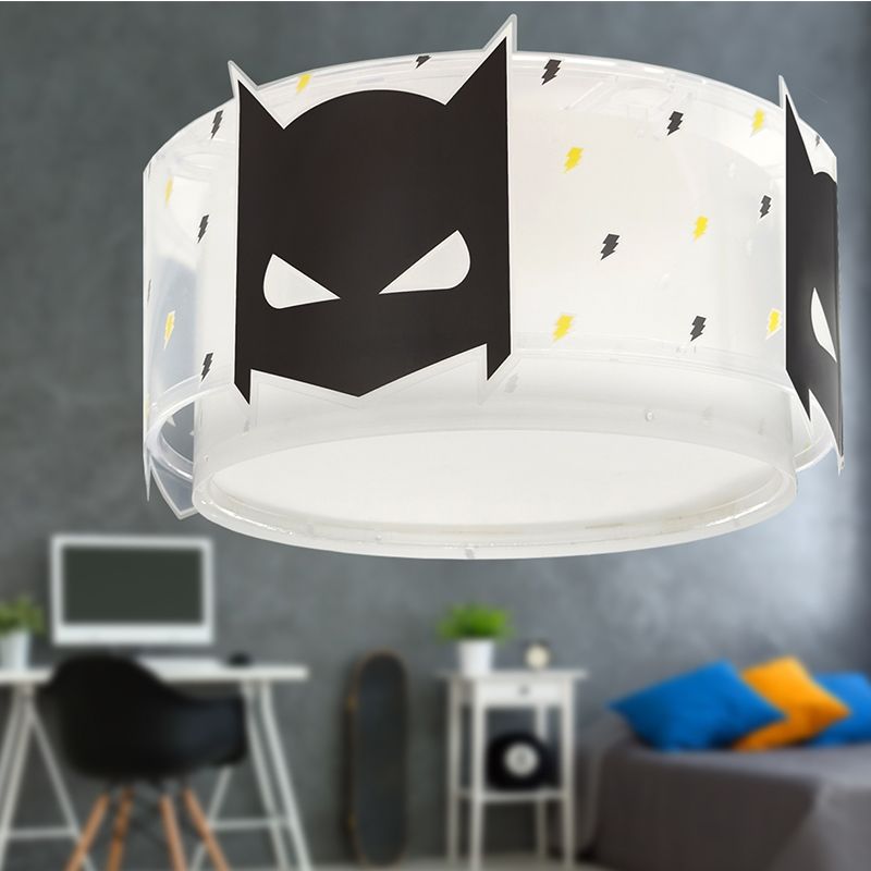Lampada da soffitto per bambini nera in plastica, Hero Lampada da soffitto per bambini nera in plastica, Hero