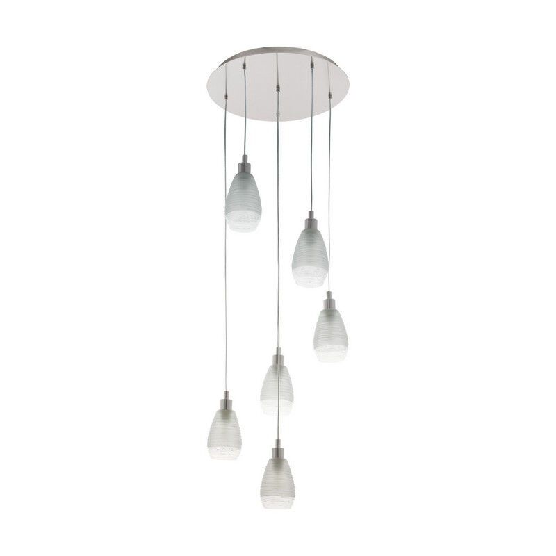 Lampada a sospensione in nichel in vetro, Kik
