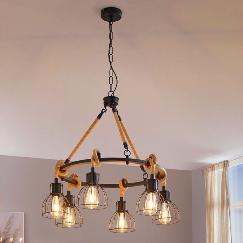 Lampada a sospensione nera in acciaio, Simeon Lampada a sospensione nera in acciaio, Simeon