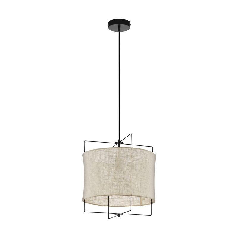 Lampada a sospensione beige in tessuto, Annegien