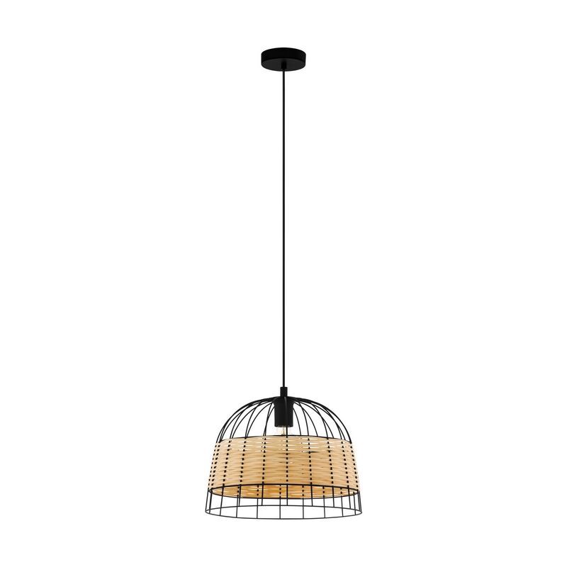 Lampada a sospensione in rattan marrone, Guillaume