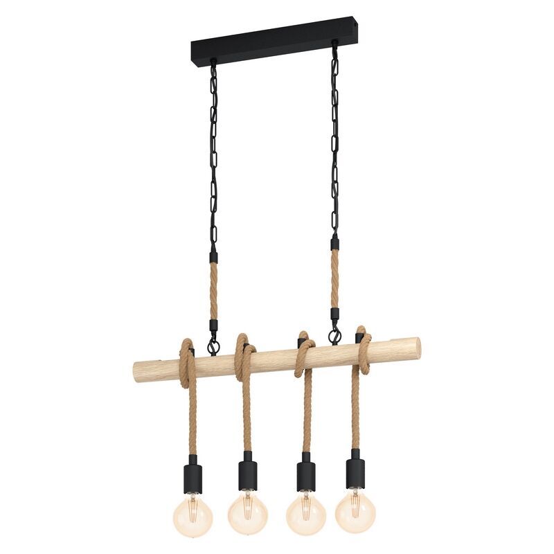 Lampada a sospensione in legno marrone, Zerina