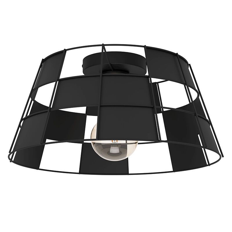 Lampada da soffitto nera in alluminio, Nelly